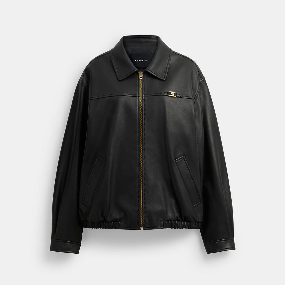 Coach Heritage Oversized Leather Jacket Size XL